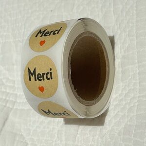 Merci Thank You Stickers Roll